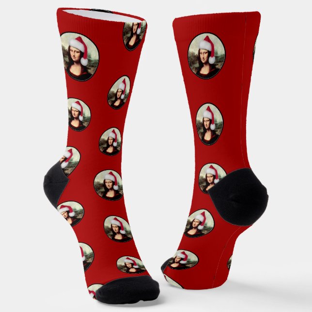 Chaussette Mona Lisa Chapeau de Père Noël Noël (Angulaire)