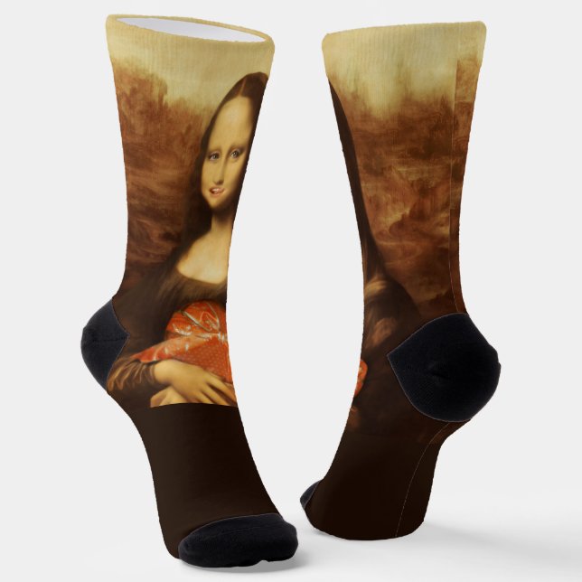 Chaussette Mona Lisa Cœur Saint-Valentin Bisou (Angulaire)