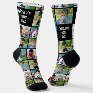 Chaussette Monde meilleur papa personnalisé 4 photo