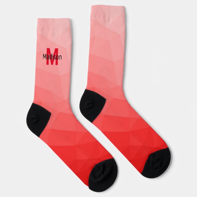 Chaussette Monogramme à motif de maille géométrique à dégradé (Droite)