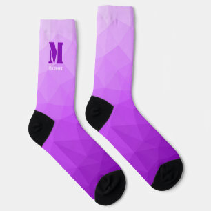 Chaussette Monogramme à motif de maille géométrique violet