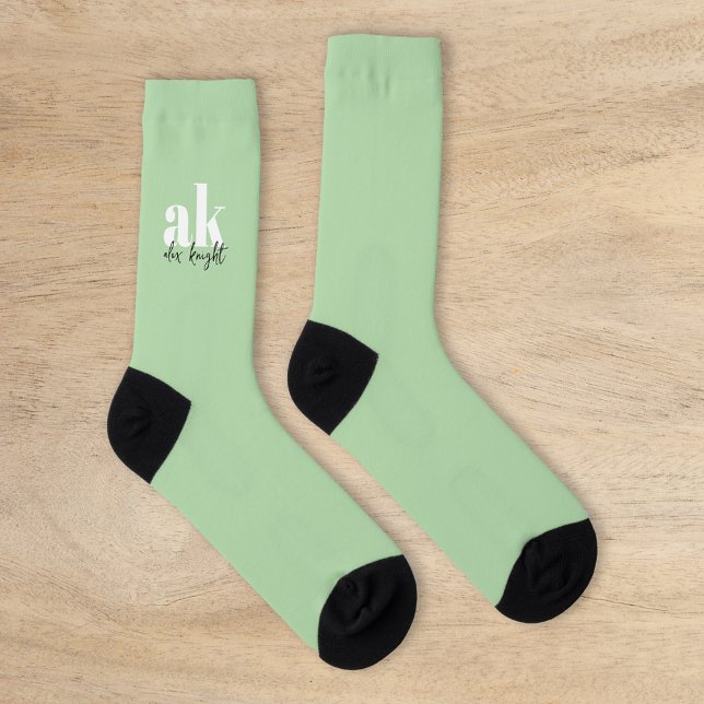Chaussette Monogramme de signature rétro (Créateur téléchargé)