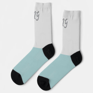 Chaussette Monogramme deux tons bloc couleur arrière - plan b
