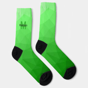 Chaussette Monogramme motif de maillage de géométrie de dégra