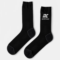 Monogramme personnalisé noir et blanc moderne