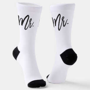 Chaussette Monsieur Pinceau Écriture Avec Nœud Papillon - Cad