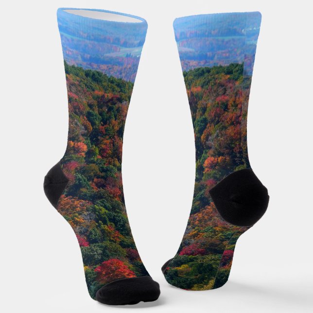Chaussette Montagnes Appalaches en automne (Angulaire)