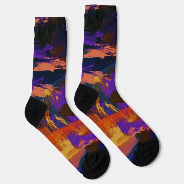 Chaussette montante unisexe peinture sur toile abs (Droite)