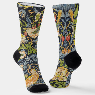 Chaussette Morris Voleur de Fraises Bleu Nuit Art Fin Vintage