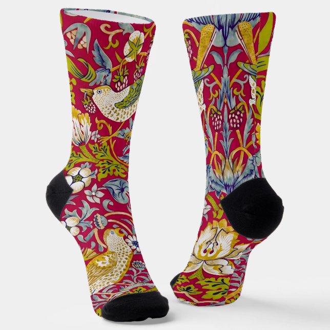 Chaussette Morris Voleur de Fraises Rouge Framboise Citron Fl (Angulaire)