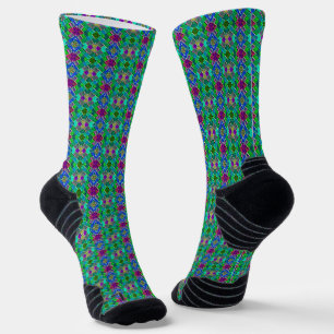 Chaussette Mosaic Abstrait couleur tissage