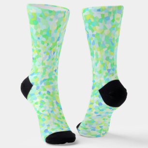 Chaussette Mosaïque Colorée Groovy Boho Eclectique Paillettes
