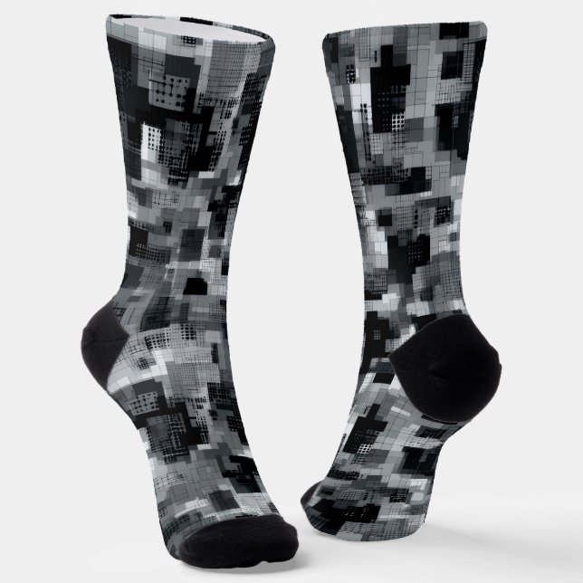 Chaussette Mosaïque matricielle monochrome (Angulaire)