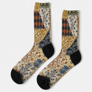 Chaussette Mosaïque textile de style vintage.