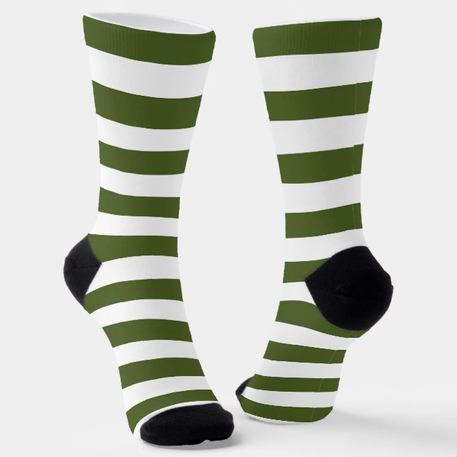 Chaussette Moss foncé Grandes vertes et blanches (Angulaire)
