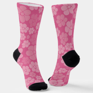 Chaussette Motif à fleurs - rose