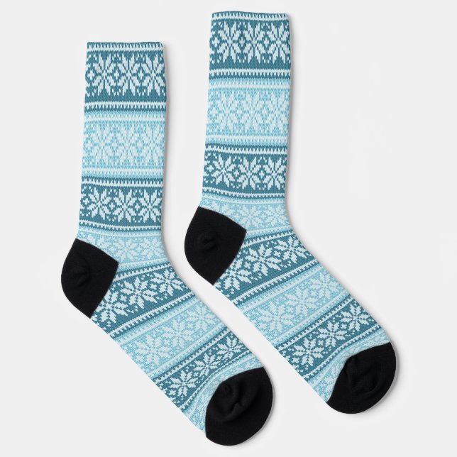 Chaussette Motif à fleurs Sky Blue Poinsettia (Droite)