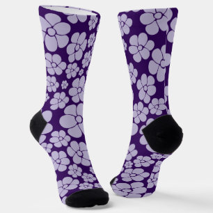 Chaussette Motif à fleurs - violet