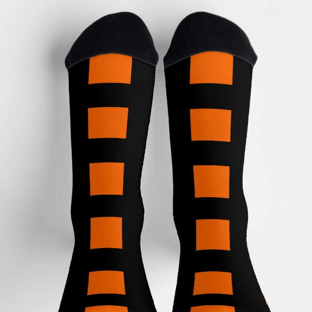 Chaussette Motif à rayures orange (Haut)