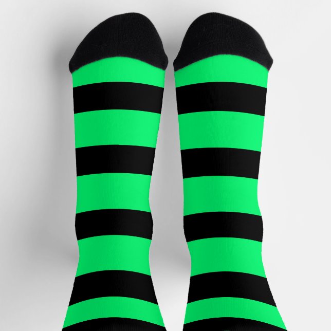Chaussette Motif à rayures vertes (Haut)