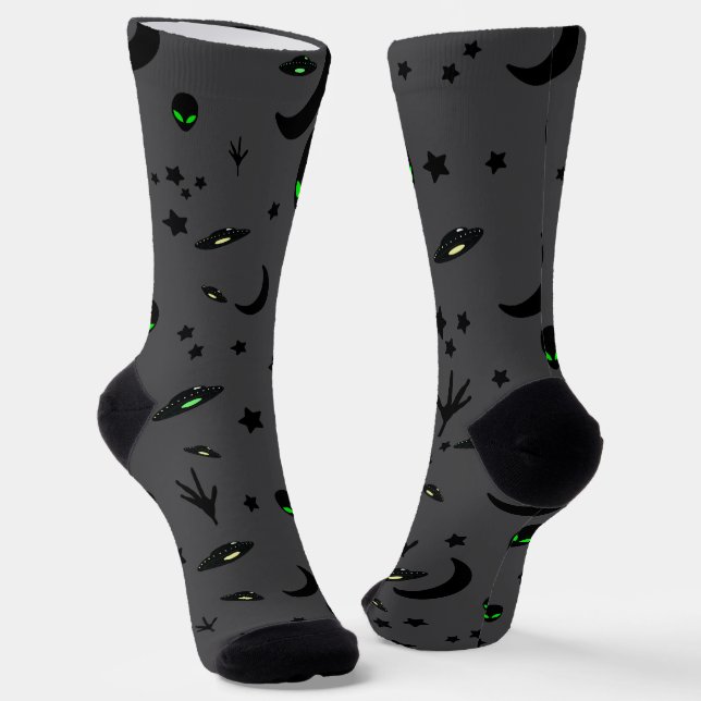 Chaussette Motif à thème extraterrestre (Angulaire)