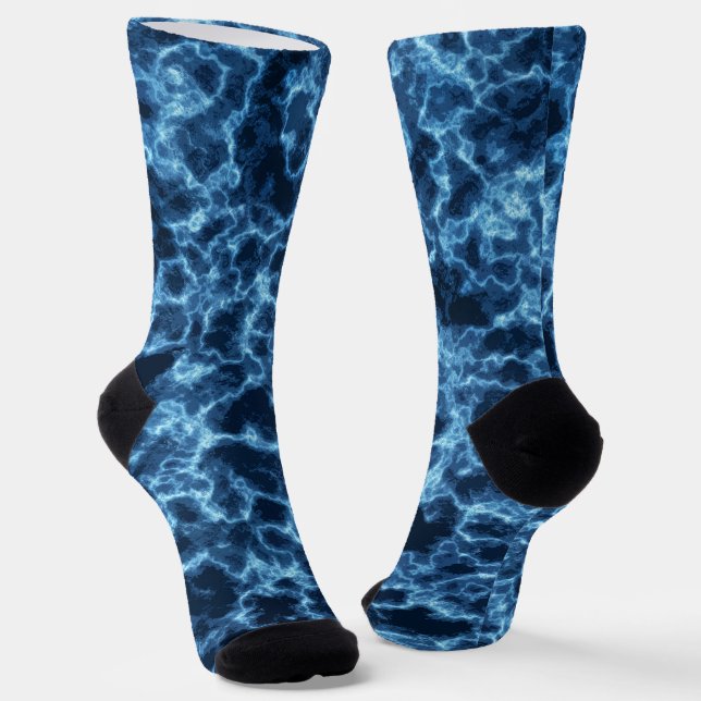 Chaussette Motif Abstrait bleu marine (Angulaire)