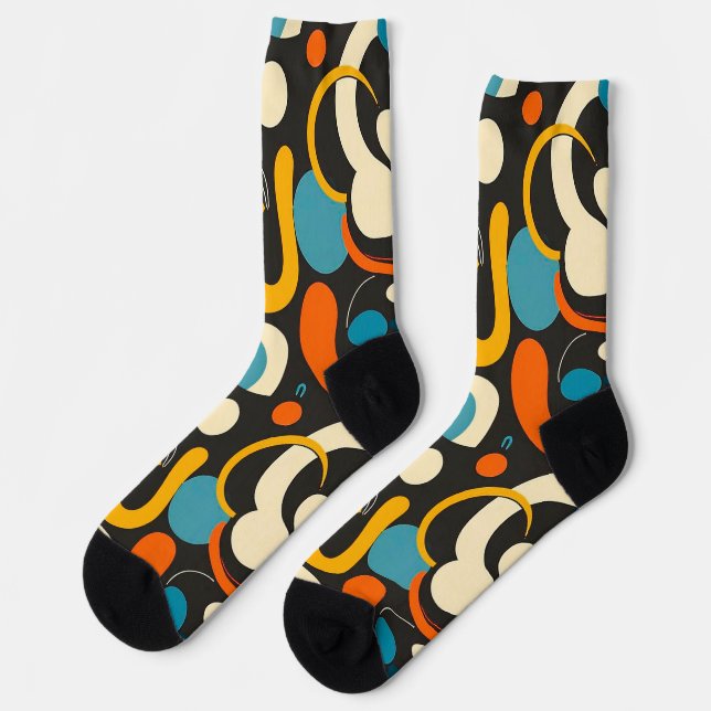 Chaussette Motif Abstrait Coloré (Gauche)