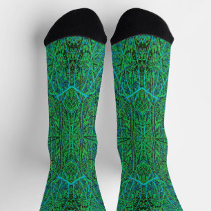 Chaussette Motif abstrait de branche vert citron vert cool