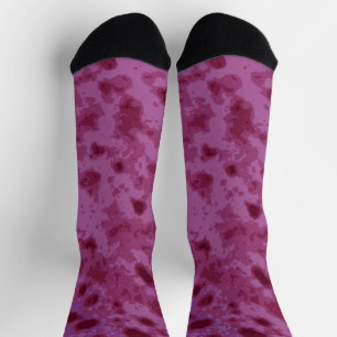 Chaussette Motif abstrait en détresse violet et rose