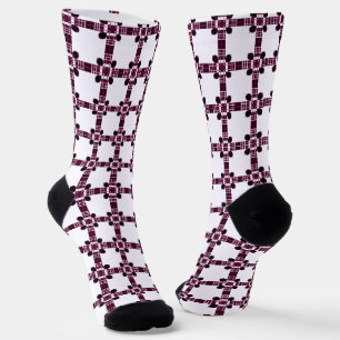 Chaussette Motif Abstrait Géométrique