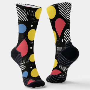 Chaussette Motif Abstrait Géométrique