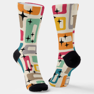 Chaussette Motif Abstrait moderne rétro du milieu du siècle