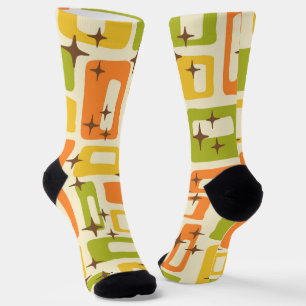 Chaussette Motif Abstrait moderne rétro du milieu du siècle