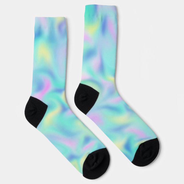 Chaussette Motif Abstrait Pretty Pastel Swirls (Droite)