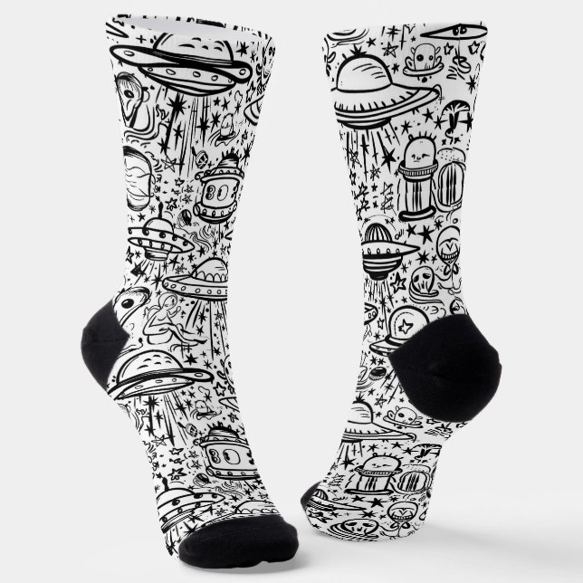 Chaussette Motif Alien (Angulaire)