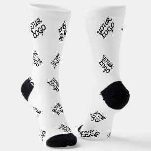 Chaussette Motif alterné de logo ou d'image d'entreprise Bl