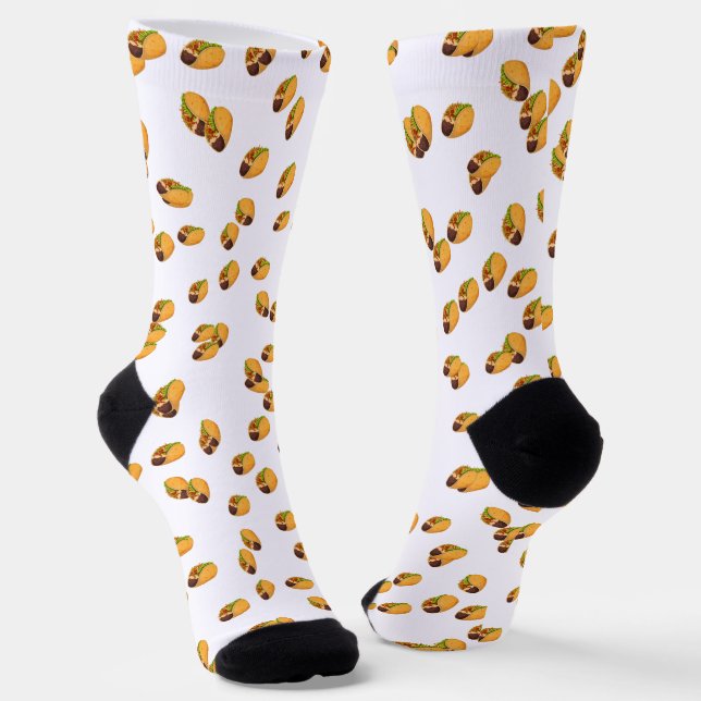 Chaussette Motif Amoureux de Taco Mexicain (Angulaire)