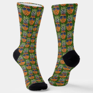 Chaussette Motif Ananas portant des Lunettes de Soleil Fruit