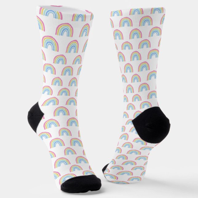 Chaussette Motif arc-en-ciel Pastel (Angulaire)