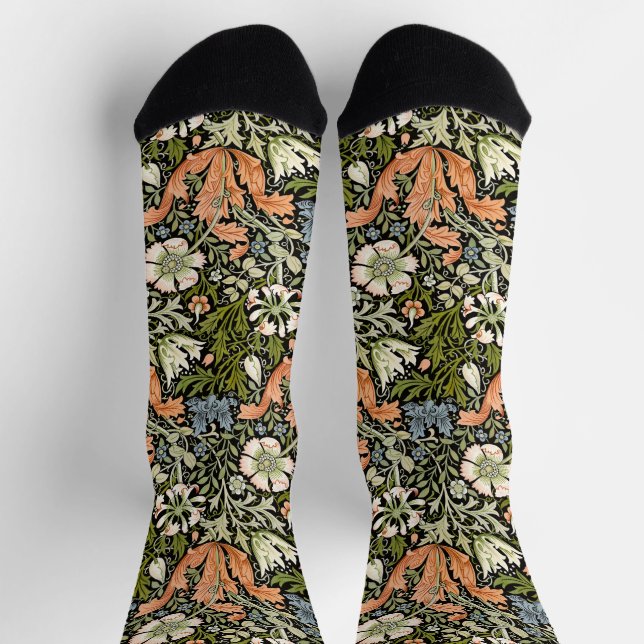 Chaussette Motif Art Nouveau floral de William Morris Compton (Haut)
