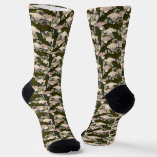 Chaussette Motif Art Nouveau Vintage Chauves-Souris et Pavots