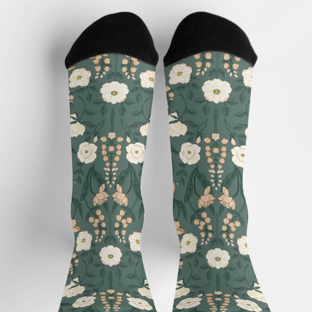 Chaussette Motif Art Nouveau William-Morris (Haut)