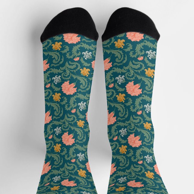 Chaussette Motif Art Nouveau William-Morris (Haut)