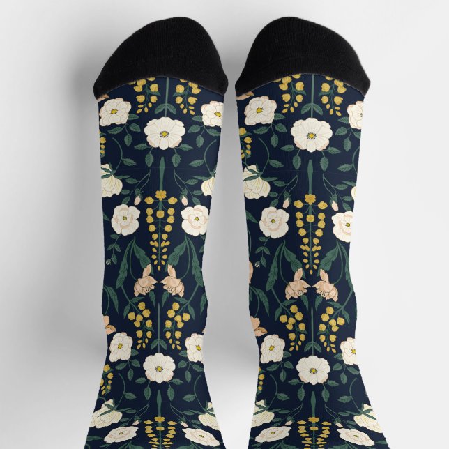 Chaussette Motif Art Nouveau William-Morris (Haut)