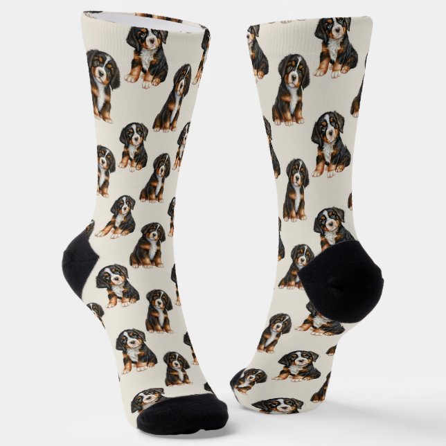 Chaussette Motif bernois de Chien Chien de Montagne (Angulaire)