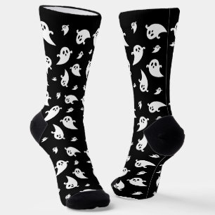 Chaussette Motif blanc simple Fantômes mûrs Halloween