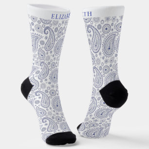 Chaussette Motif bleu bleu marine bleu marine personnalisé