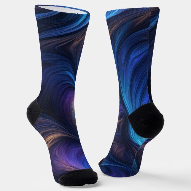 Chaussette Motif bleu foncé (Angulaire)