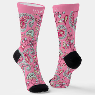 Chaussette Motif bleu rose pâle personnalisé