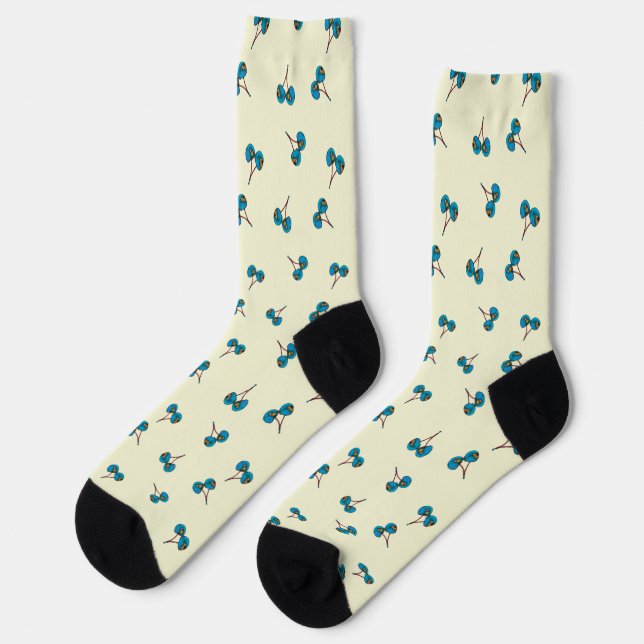 Chaussette Motif Blue Cherry (Gauche)